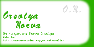 orsolya morva business card